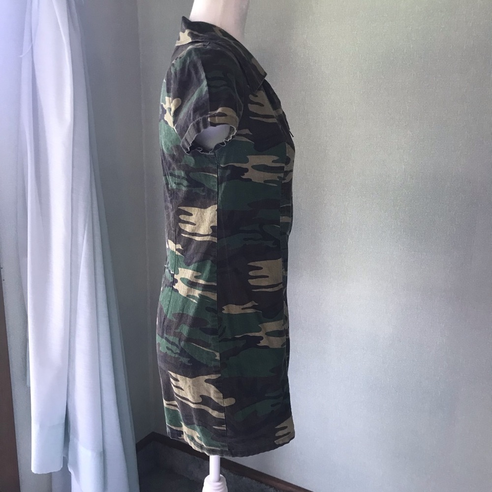 CHARADES Sexy Army Dress, Mini Camo Dress Costume Cosplay, Camouflage, M - Picture 3 of 11